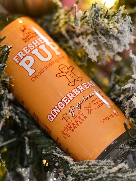 Dog Deodorant - Gingerbread Dog (Gingerbread Scent) for wholesale by The Happy Paws Company