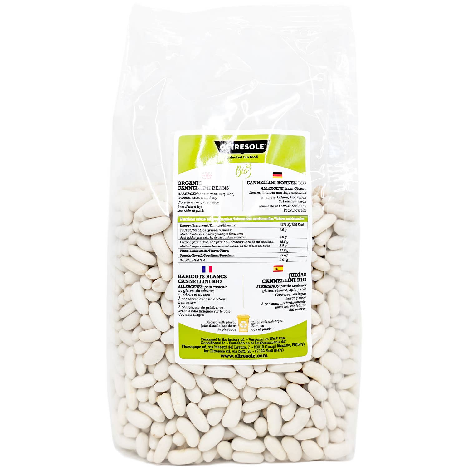 Oltresole – wholesale Bönor – EKOLOGISKA CANNELLINIBÖNOR 1 kg2