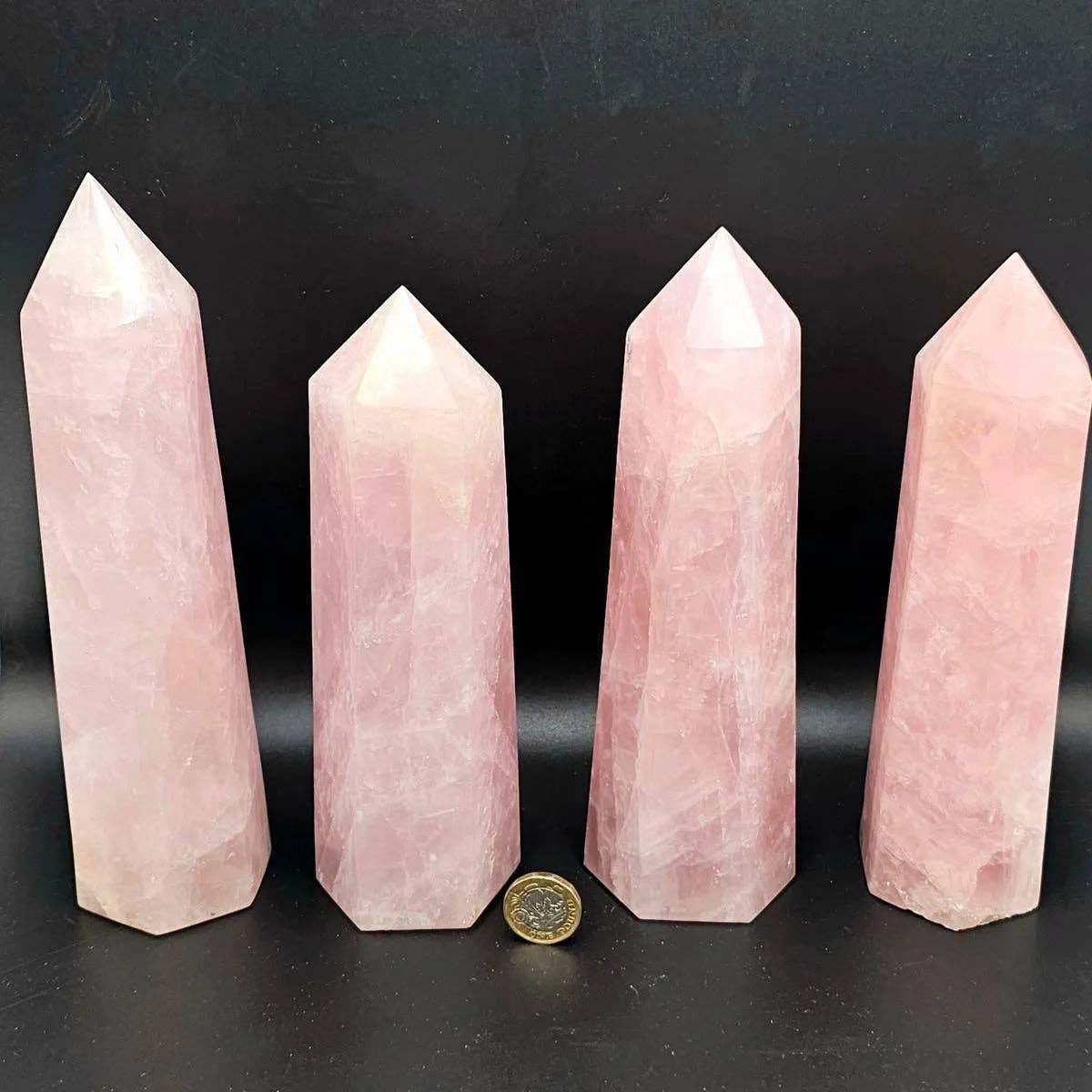 Distinction Crystals - Wholesale Spiritual Stone/Crystal - Large Rose Quartz Crystal Prisms - Towers 1KG - 1.15 KG2