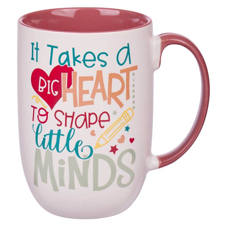 Christian Art Gifts - Wholesale Coffee Mug - Mug Red Big Heart to Shape Minds