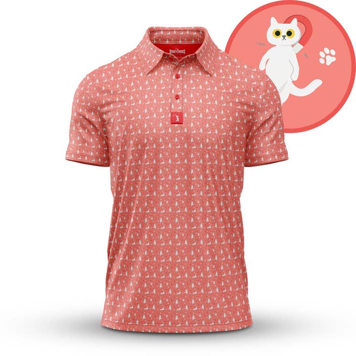 "Kitty" Magnet - Men's Performance Golf Polo for wholesale by Bogey Bros Golf Co