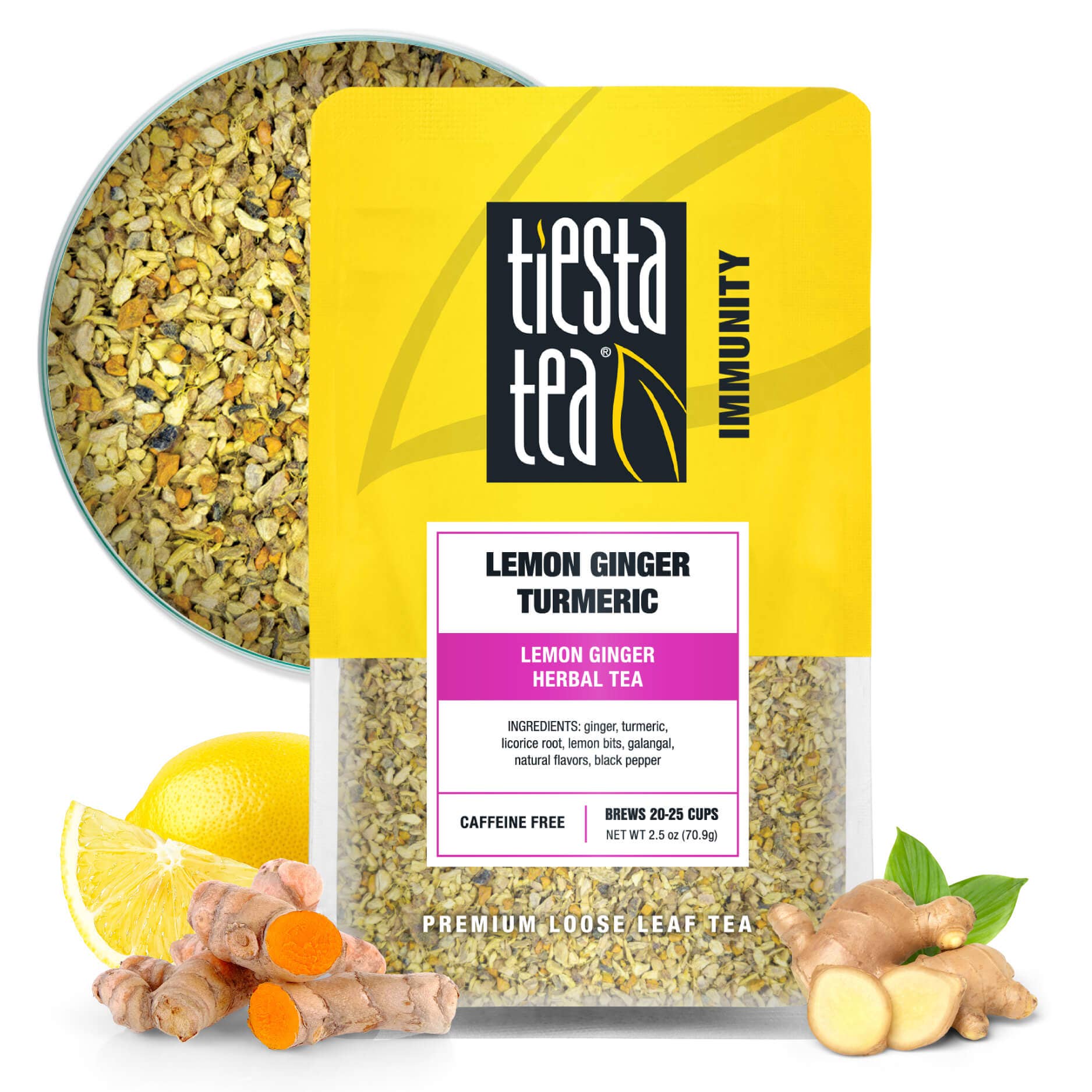 Tiesta Tea Company (loose leaf teas & accessories) - Vente Thé en vrac - Thé Citron Gingembre Curcuma | Mélange Bien-Être Sans Caféine0