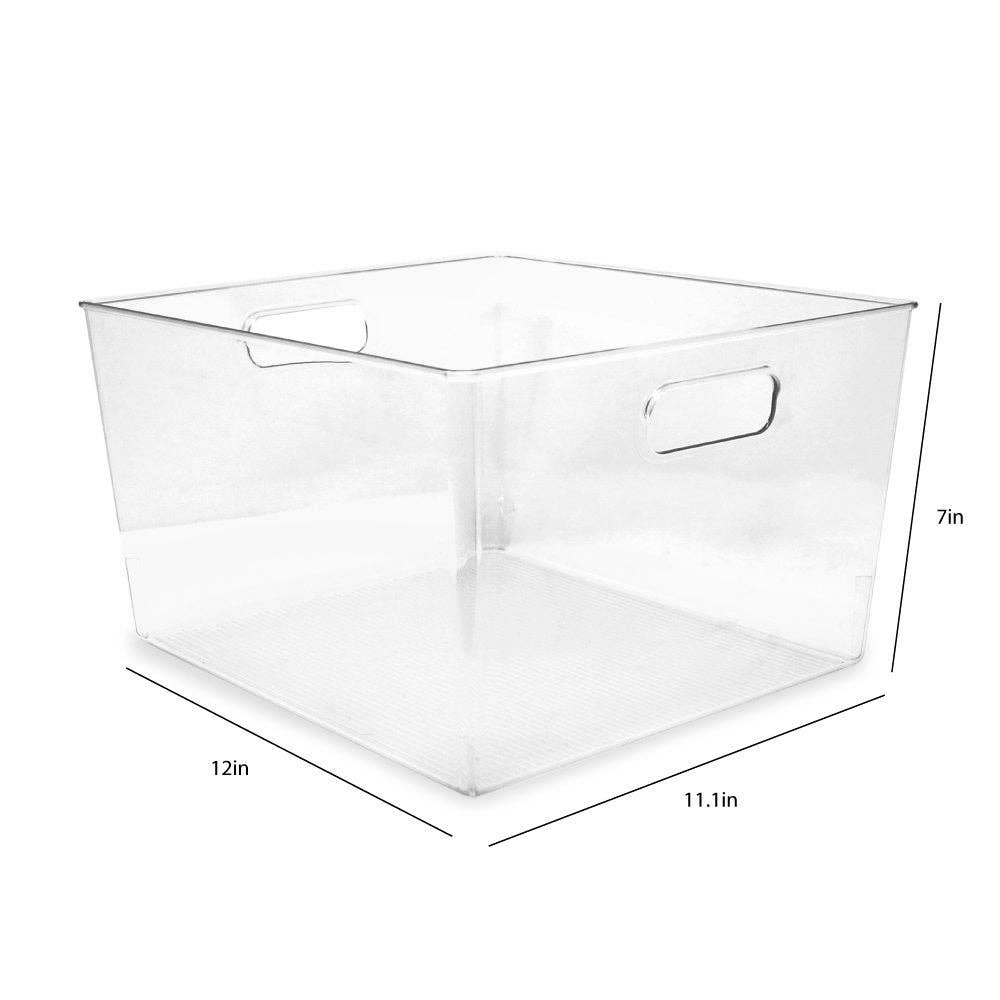Isaac Jacobs International - Wholesale Storage Bin - Isaac Jacobs 3-Pack Clear Storage Bins with Handles5