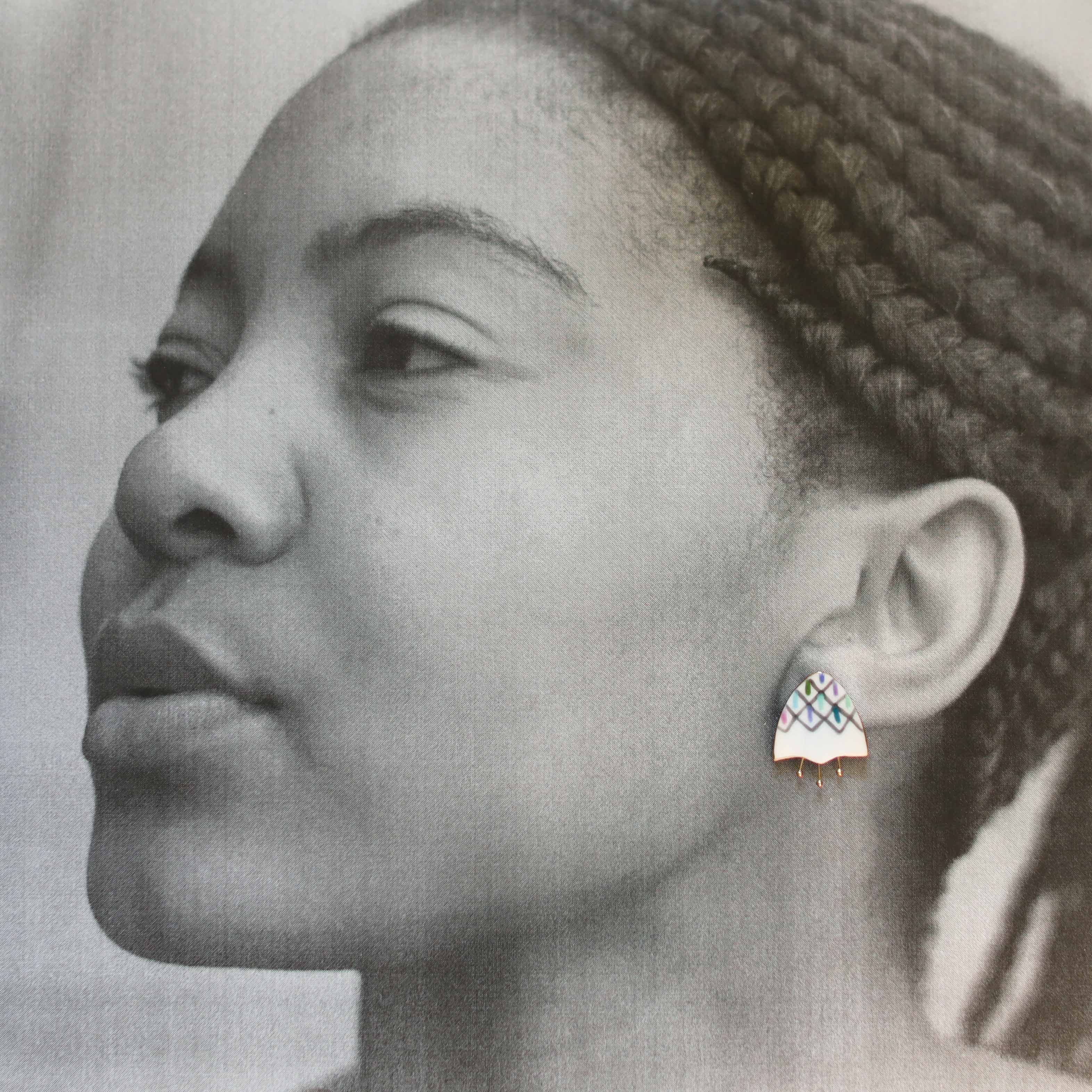 Remnant Studios - Wholesale Stud/Post Earrings - painted flower studs4