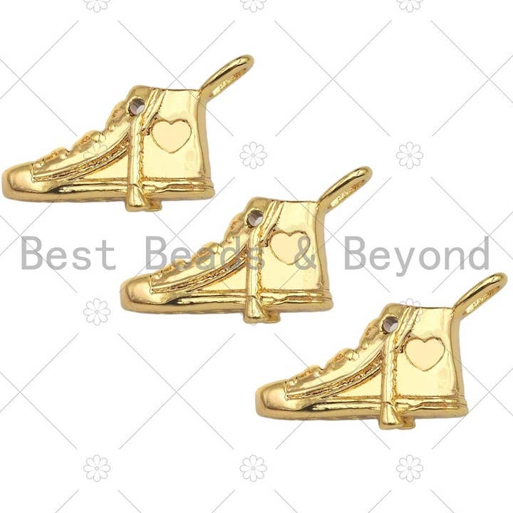 BestBeads&Beyond - Wholesale Individual Charm/Pendant - 14K Dainty Gold Converse Shoes Shape Pendant, SKU#ZX07