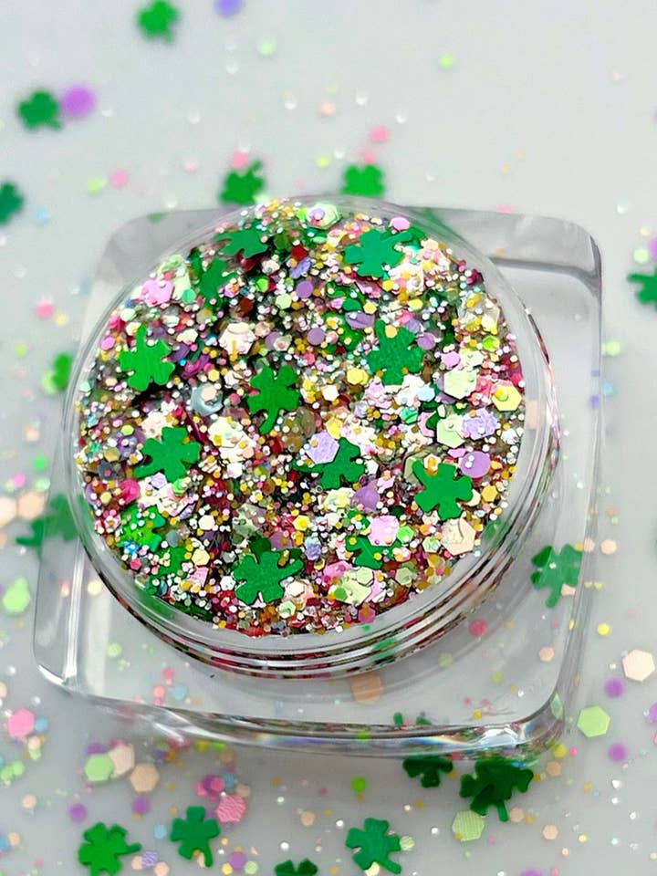 Rainbow Irish Parade St Patrick’s Day Face and Body Glitter for wholesale by Nola Glitter Goddess