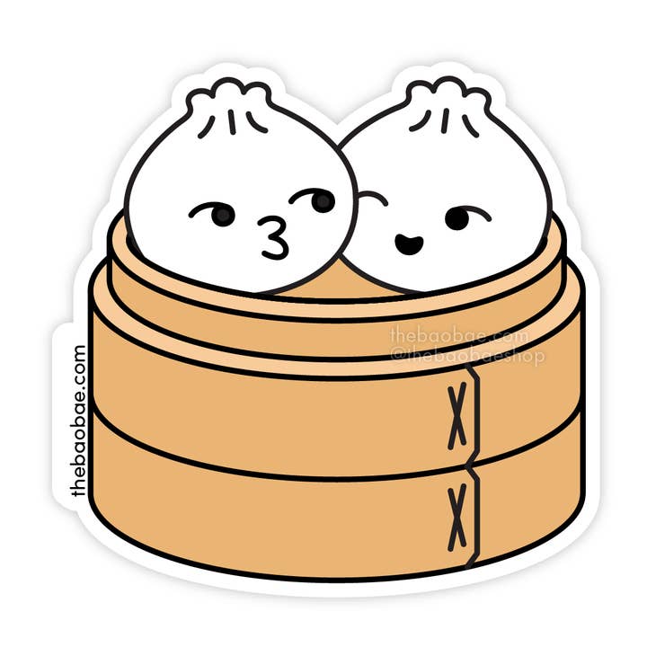 Bao Buddies Dumpling Steamer Basket Sticker for wholesale by The Bao Bae