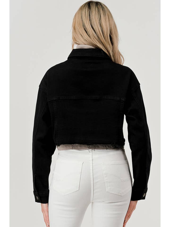 I&M JEAN, INC. - Wholesale Denim Jacket - Women's - M7190J - Cropped Denim Jacket7