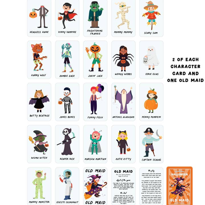 The Paxton Press - Wholesale Playing Cards - Halloween Old Maid Jumbo Playing Card Deck2