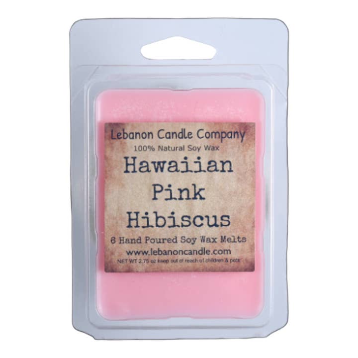 Hawaiian Pink Hibiscus Wax Melt for wholesale by Lebanon Candle Company