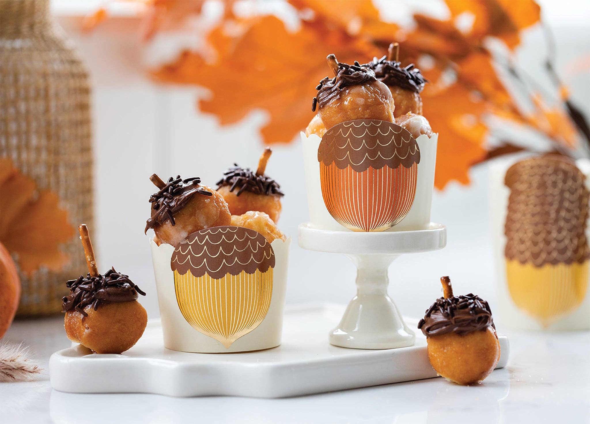 My Mind’s Eye - Wholesale Cupcake/Muffin Liner - PLCC1340 - Foiled Shaped Acorns Food Cups (50 pcs)0