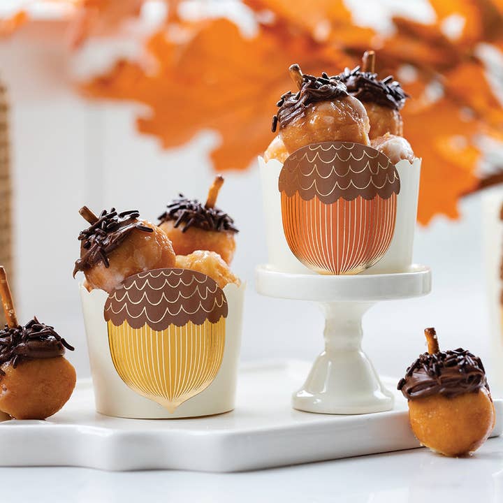 My Mind’s Eye - Wholesale Cupcake/Muffin Liner - PLCC1340 - Foiled Shaped Acorns Food Cups (50 pcs)