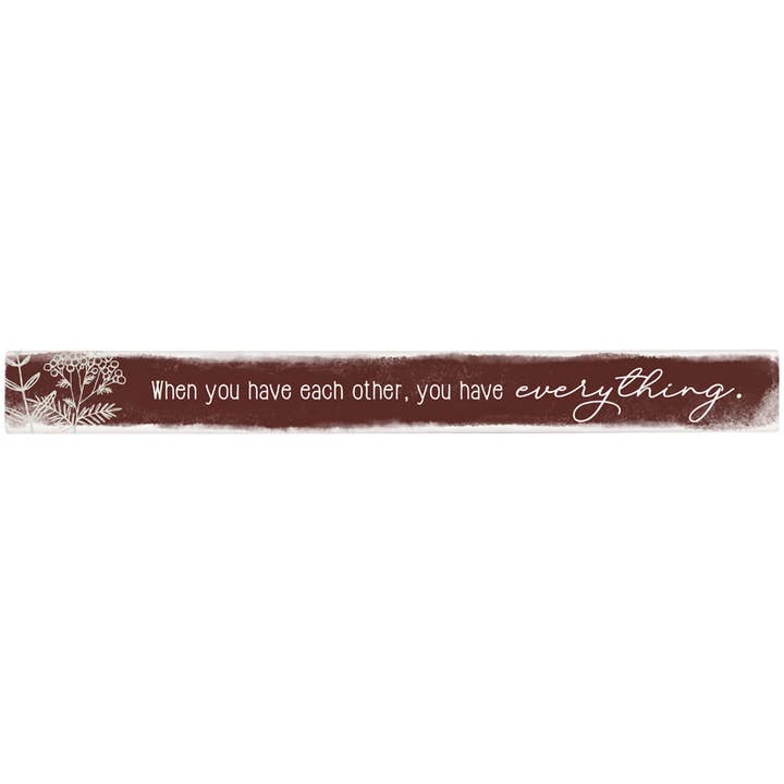 "Each Other" Skinny Message Bar for wholesale by Gift & Garden by Carson