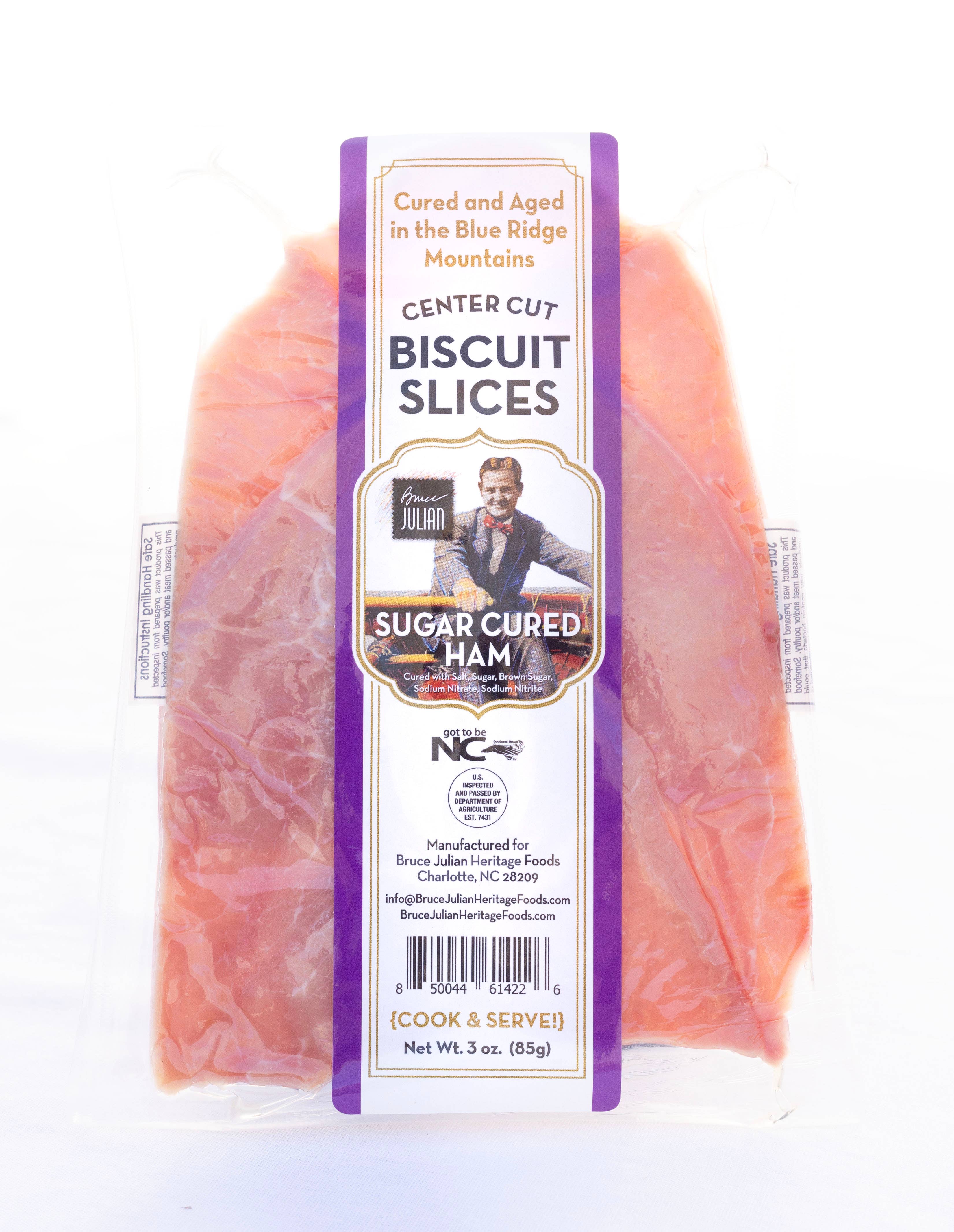 Bruce Julian Heritage Foods - Vente Jambon - Tranches de biscuits au jambon de campagne