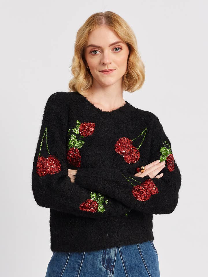 Ursula Black Sweater for wholesale by Be Sunset