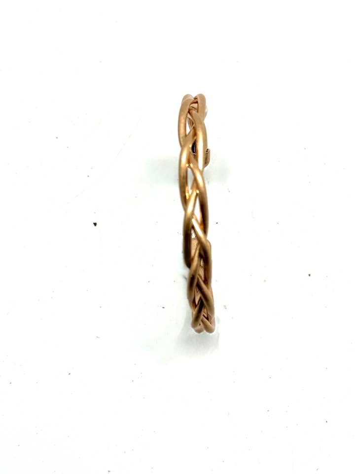 Cuff Alloy PlatedMatte Gold BraidedStyle Wrap 7” (expanable) for wholesale by Rant & Rave Classic