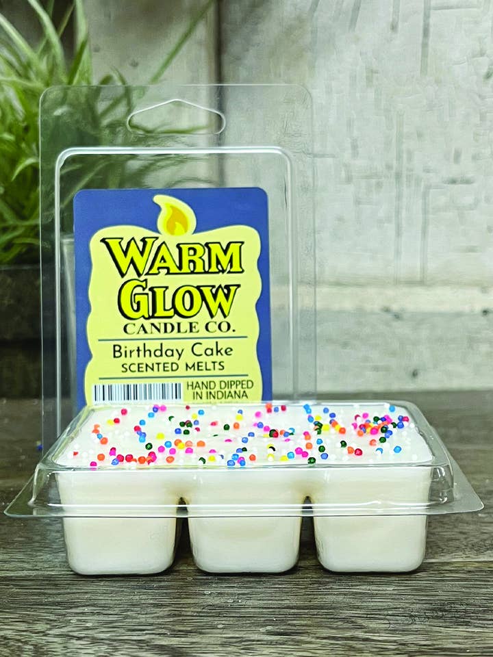 Birthday Cake Scented Melt for wholesale by Warm Glow Candle Company