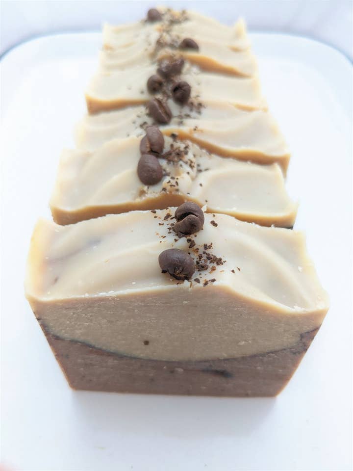 Soap - Mocha Coffee Bean Scrub Bar - 3oz for wholesale by Found Source Known