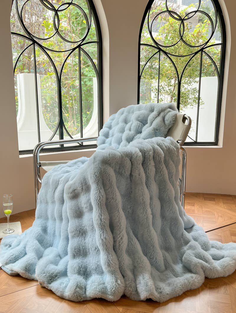 PEACH ACCESSORIES - Wholesale Throw Blanket - BLK011 Plush Luxurious Faux Fur Throw Blankets (130*160cm) 10