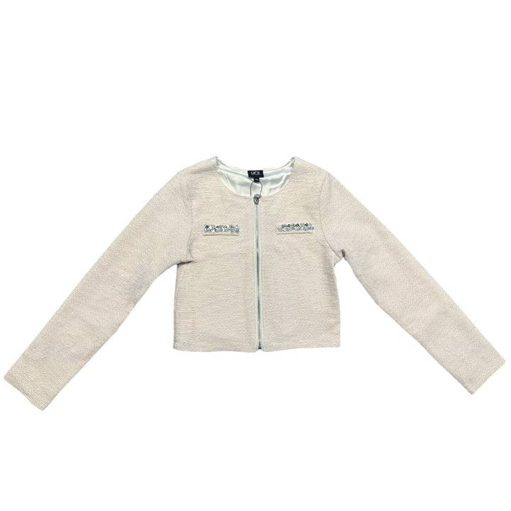 AW Tweedjacke in Rosé-Silber für den Großhandel von Little Olin