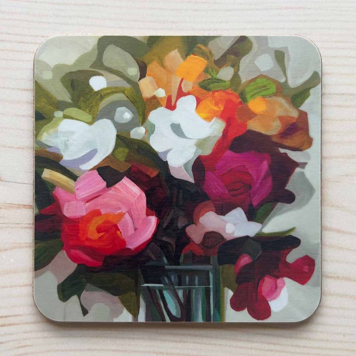 Susannah Bleasby Art - Wholesale Coasters - Coaster | Yellow Floral Bouquet | Charlotte0