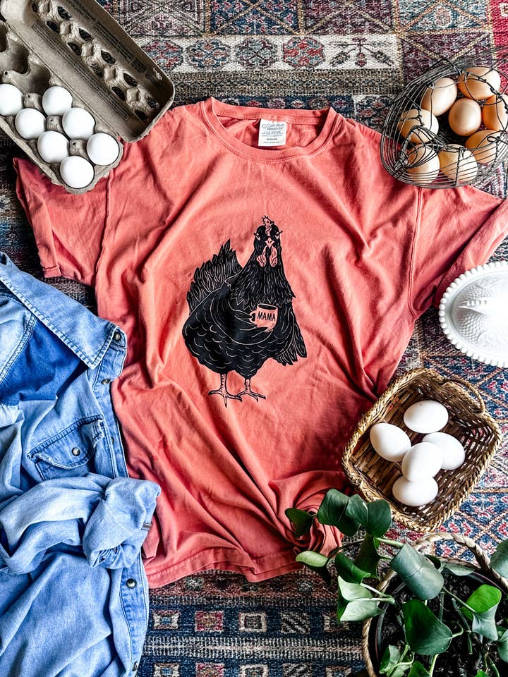 Chicken Mama- Coral (Pre-order) for wholesale by The Brave Mama Co