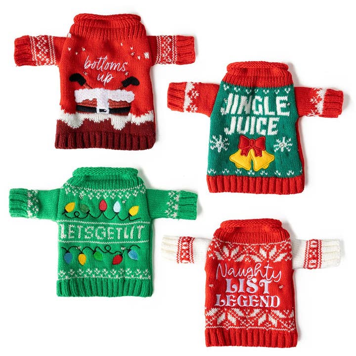 DM Merchandising - Wholesale Christmas Decoration - Uncle Bob’s Light-Up Wine & Bottle Sweater