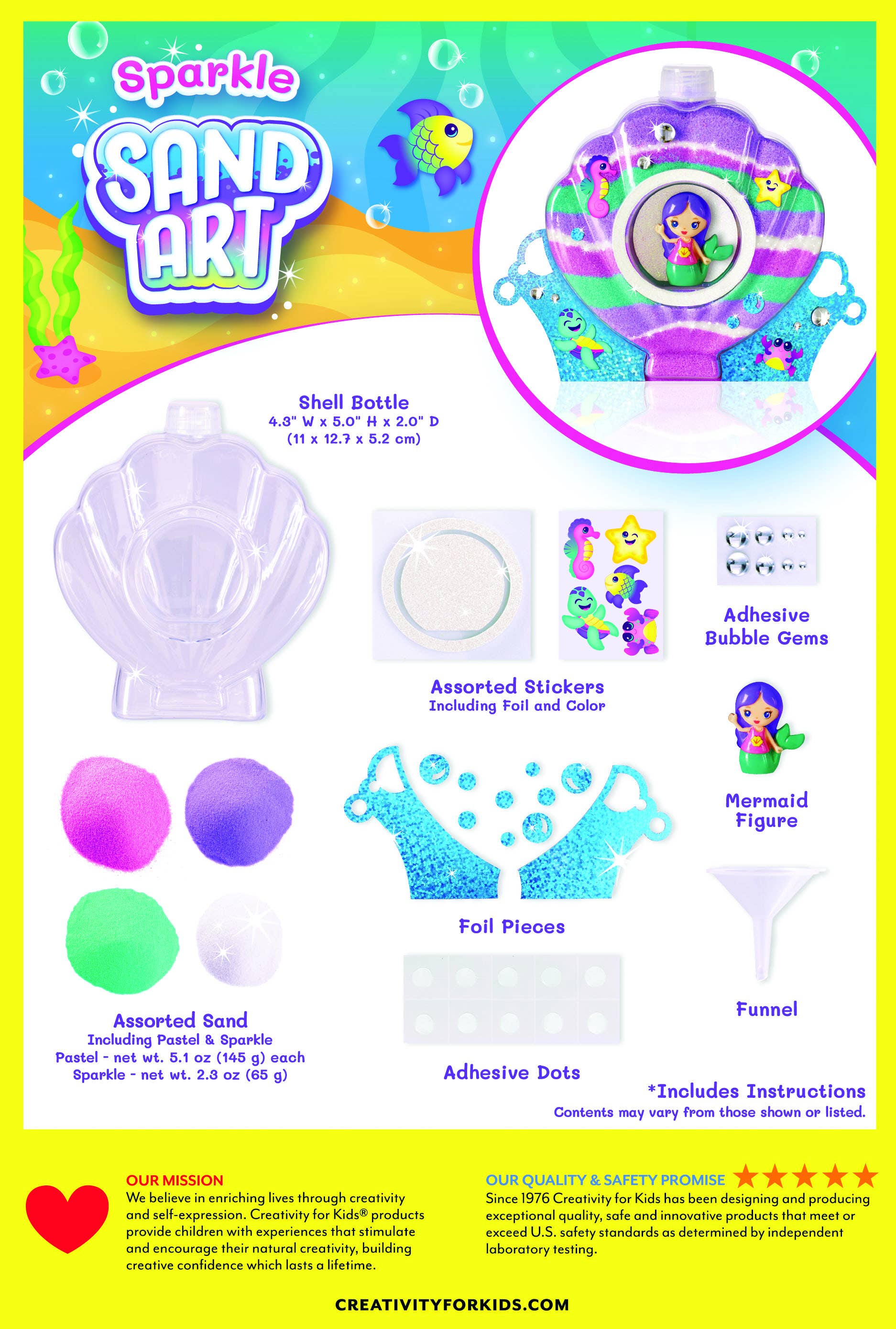 Faber-Castell / Creativity for Kids - Wholesale DIY Craft Kit - Kids - Sparkle Sand Art Mermaid DIY Craft Kit for Kids6