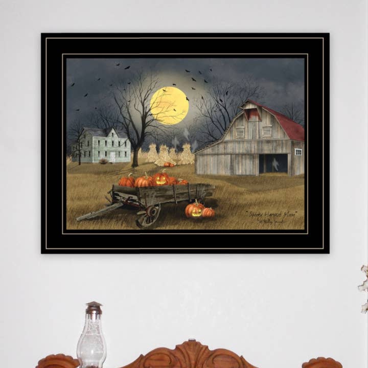 HOMYCASA DESIGN INC - Wholesale Art Print - Spooky Harvest Moon Framed Print by Billy Jacobs3
