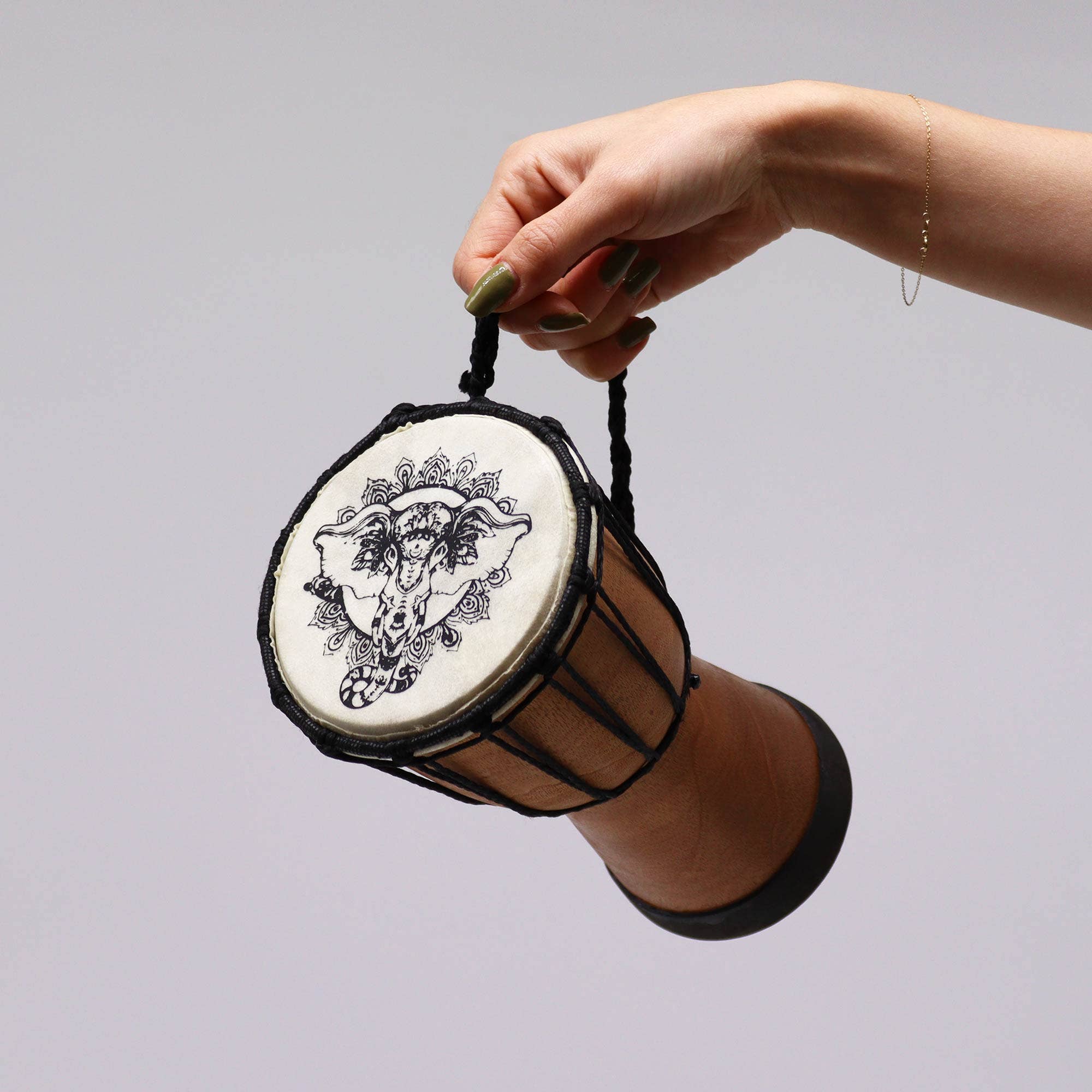 AWGifts Europe – Instrumento musical por atacado – Tambor Djembe artesanal de topo largo - 20 cm3