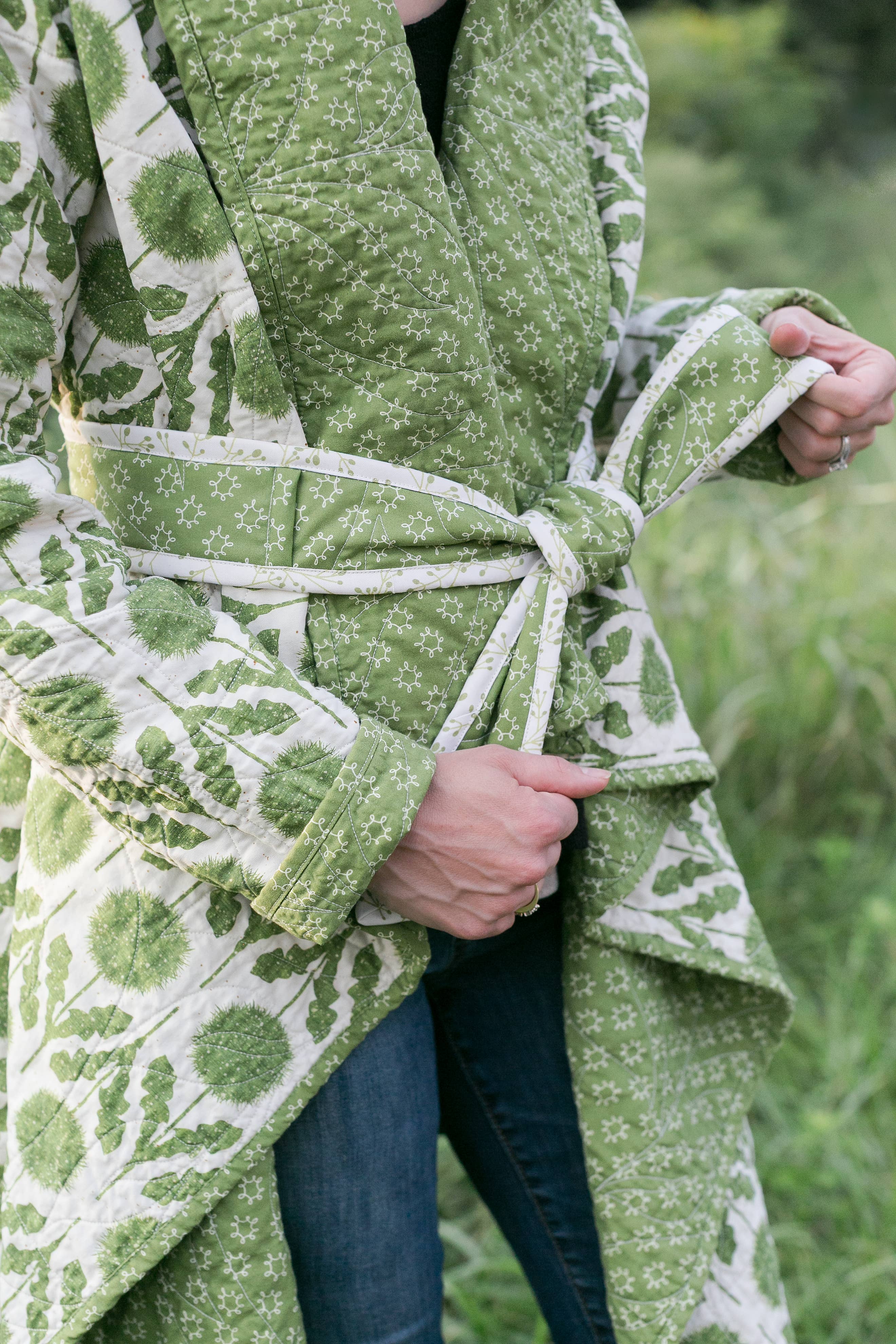 Rachel Rossi Design - Wholesale Craft Sewing Kit - Cozy Cascade | A Quilted Open Front Cardigan4
