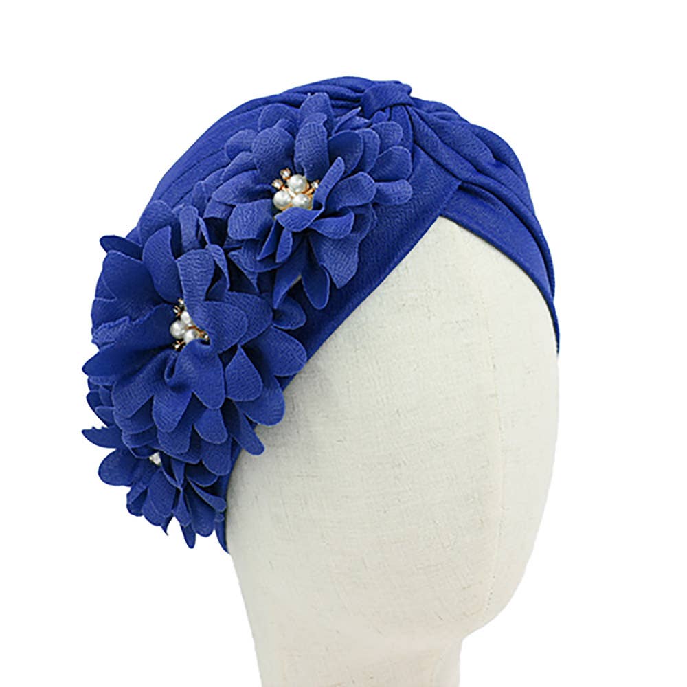 Sensibling Corp. - Vente Turban – femme - Chapeau turban orné de perles florales11
