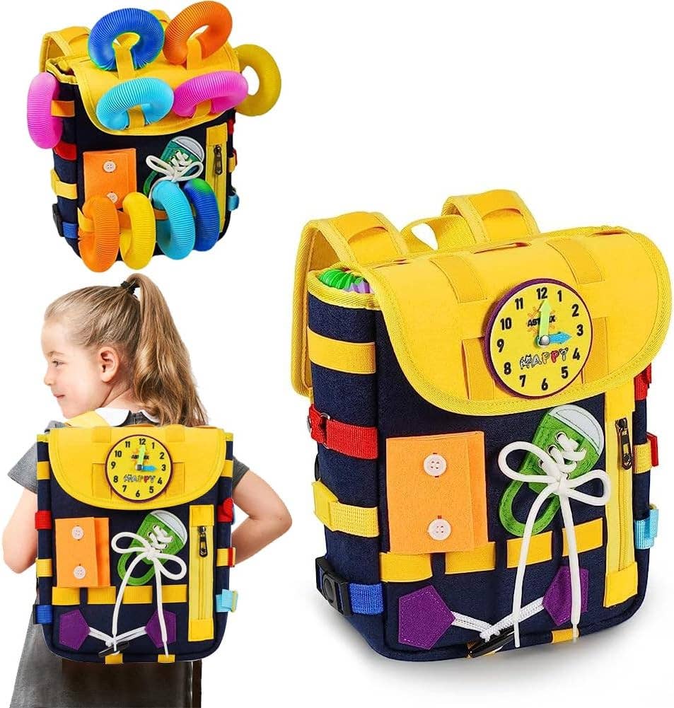 VIGOR - Wholesale Backpack - Kids - Toddlers with Buckles and Zippers, Montessori Sensory Toys0