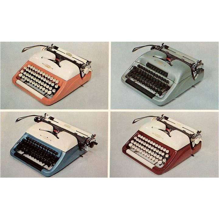 Found Image Press – wholesale Stationery/notecard set – Greeting Card AC-265 Four Portable Typewriters