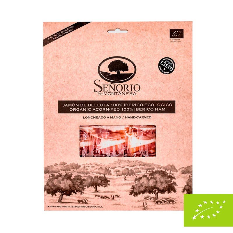 Made in Spain Gourmet - Wholesale Ham - 100% organic Iberian ham, sliced, Señorio Montanera0