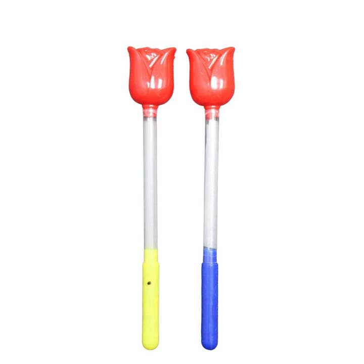 LED 12" Multicolor Rose Wand for wholesale by Plush Appeal LLC