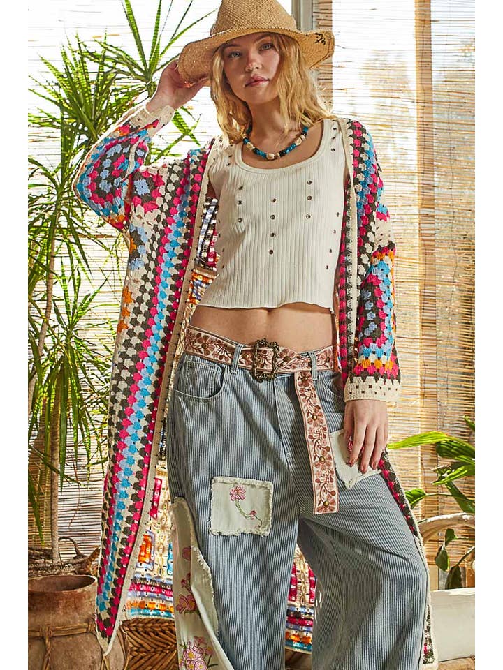 Pol Clothing - Wholesale Cardigan - Women's - Long Sleeve Crochet Various Colors Cardigan6