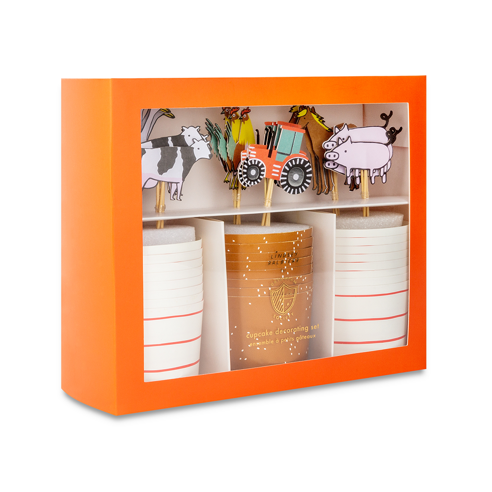 Jollity & Co. + Daydream Society - Wholesale Cake/Cupcake Topper - On the Farm Cupcake Decorating Set2