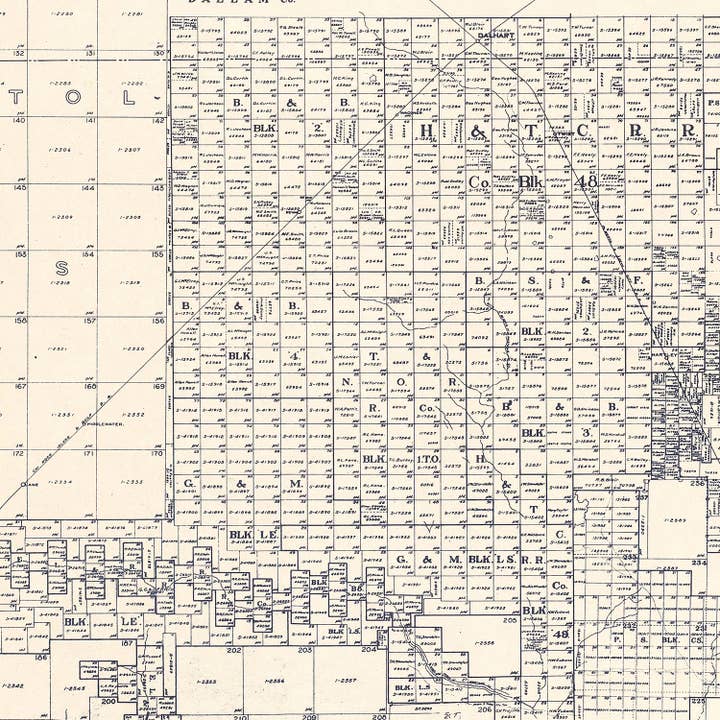 Ted's Vintage Art - Wholesale Map - Vintage Map of Hartley County, Texas 19253