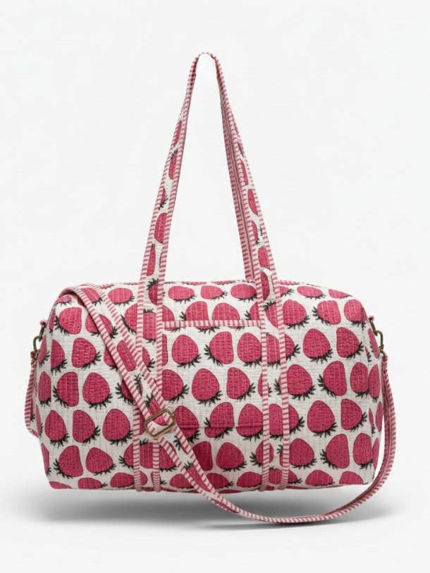 Quilted Overnight Duffle Bag, Very Berry for wholesale by NIBI MTK