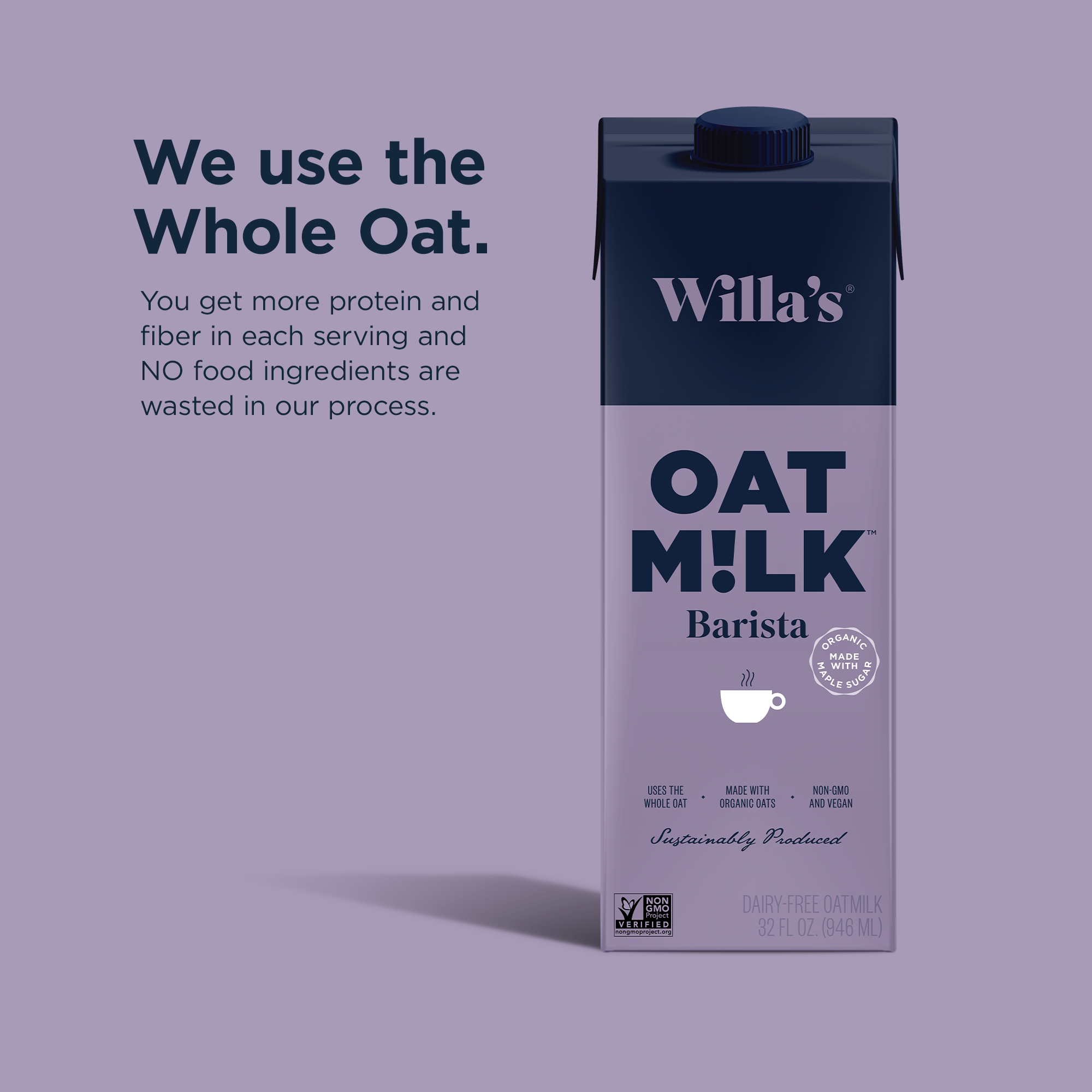 Willa's Organic Oat Milk - Wholesale Non-Dairy Milk - Willa's Organic Barista Oat Milk5