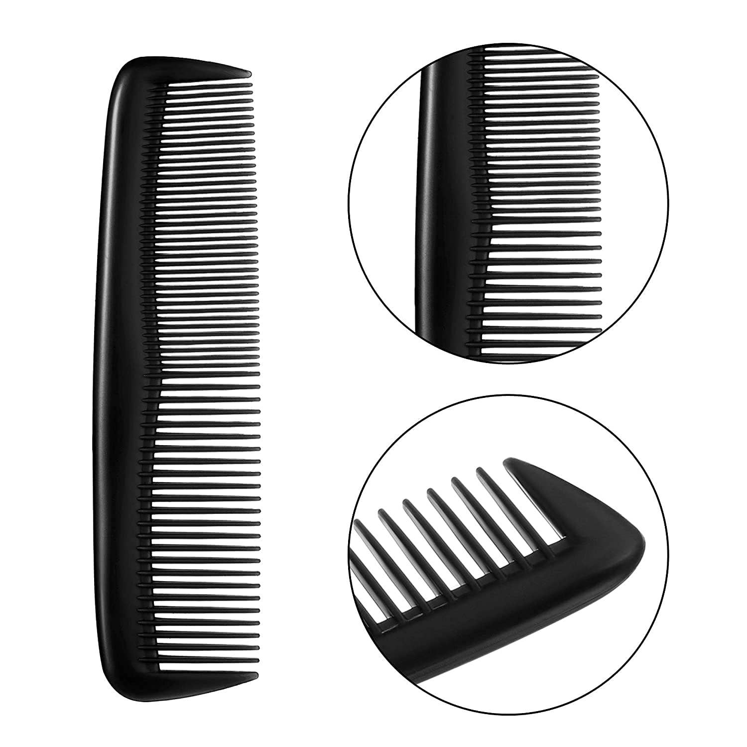 Innovarix - Vente Peigne/brosse à cheveux - Peignes de poche incassables pour soins capillaires (noirs), lot de 155