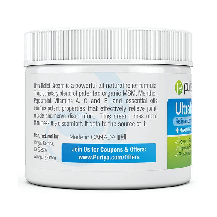 Puriya Skincare - Wholesale Pain Relief Spray/Cream - Puriya Ultra Relief Cream with Natural Menthol2