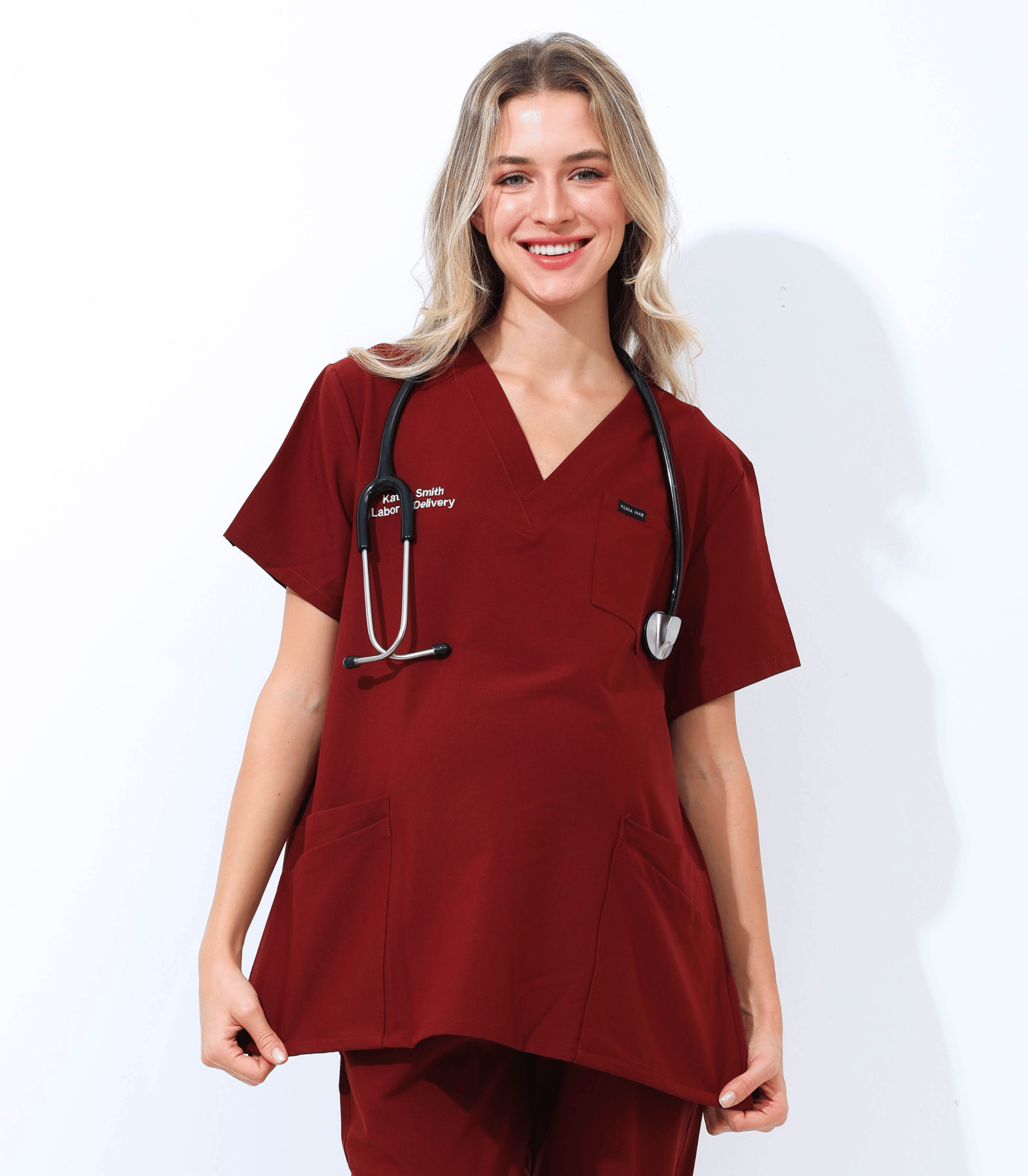 Alina Mae Maternity - Wholesale Healthcare Uniform - Women's - Maternity Scrubs Shirt for Pregnancy2