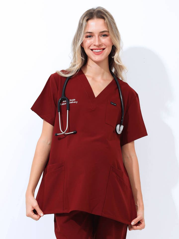 Alina Mae Maternity - Wholesale Healthcare Uniform - Women's - Maternity Scrubs Shirt for Pregnancy2