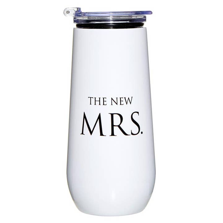 Face to Face Champagne Tumbler - The New Mrs. for wholesale by Faithworks by Creative Brands