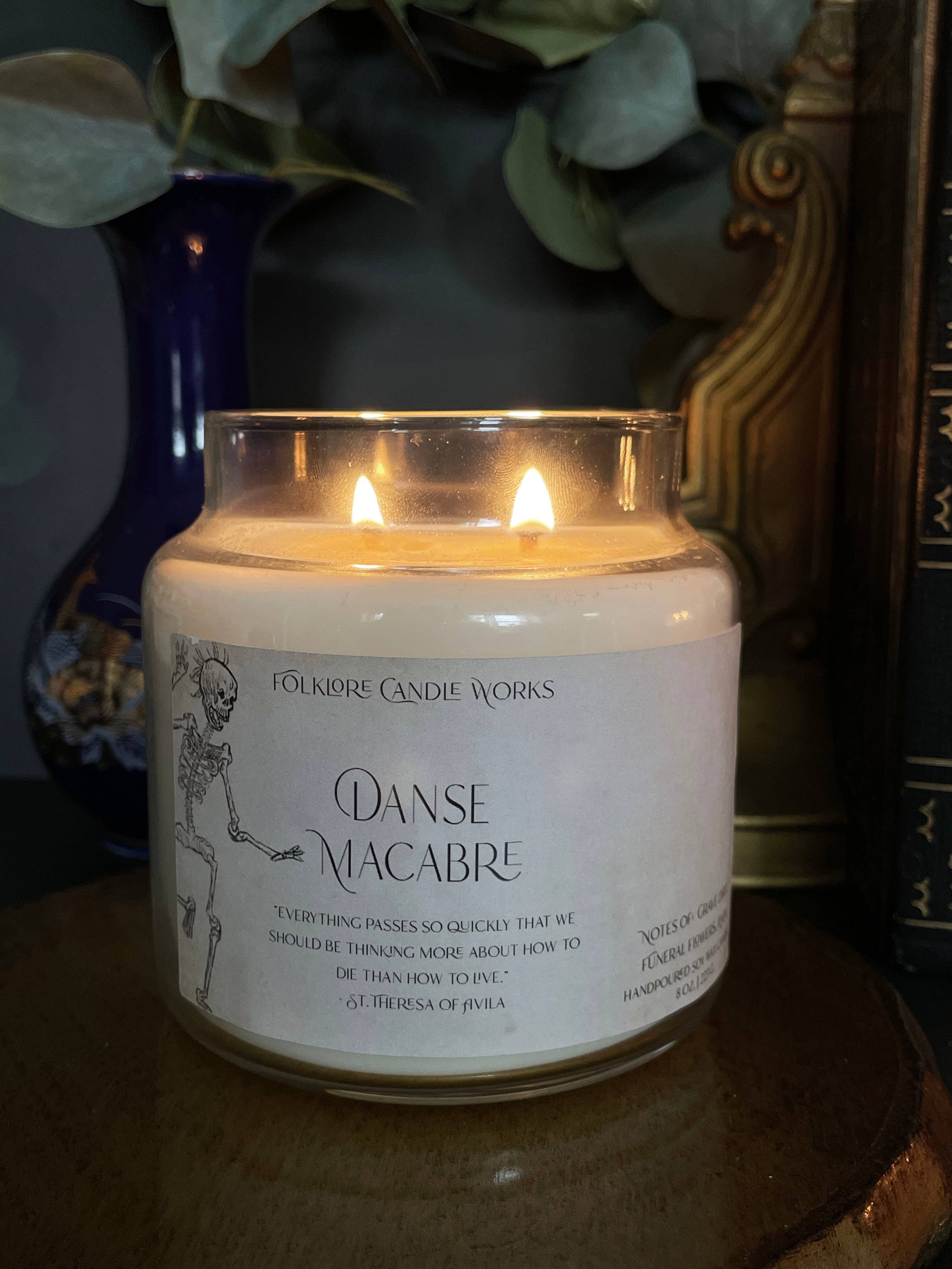Folklore Candle Works - Wholesale Jar/filled candle - Danse Macabre || 16 oz. Gothic Candle | Rain Scent5