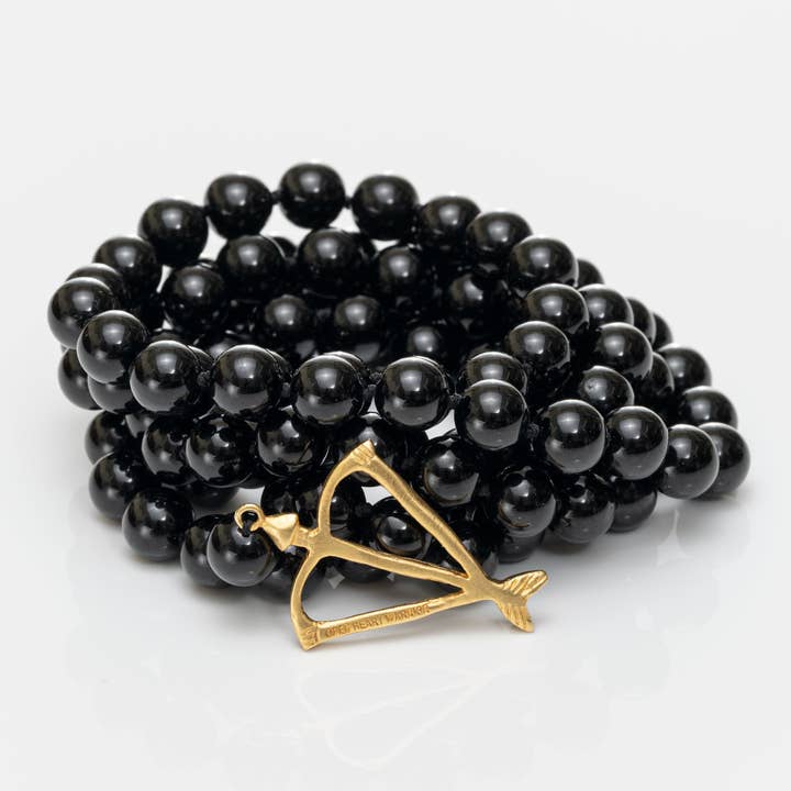 Roi Mala de Tourmaline Noire pour la vente par Open Heart Warrior