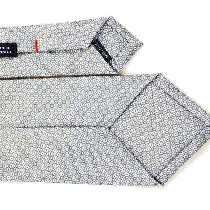 Sartoria Gallo S.r.l. - Vente Cravate – homme - Cravate à micro motif gris perle avec module rond4