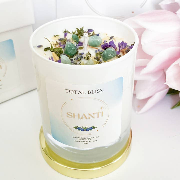 Total Bliss - Luxury Aromatherapy Soy Wax Candle for wholesale by Shanti Organics